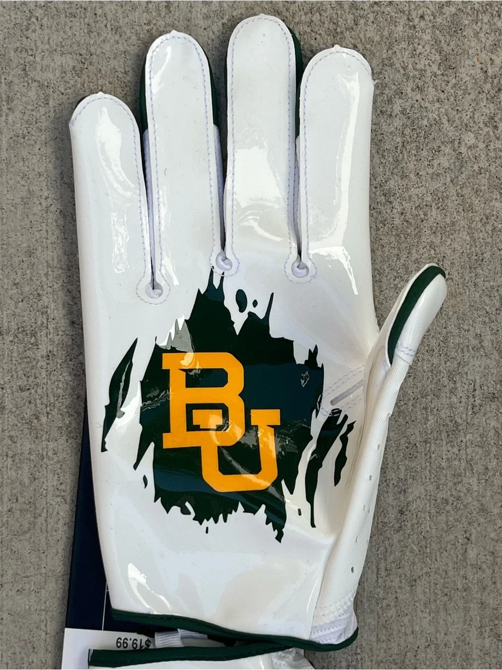 Nike VAPOR JET 8.0 NCAA Baylor Bears PE Football Gloves (HF5783-166) Size 3XL